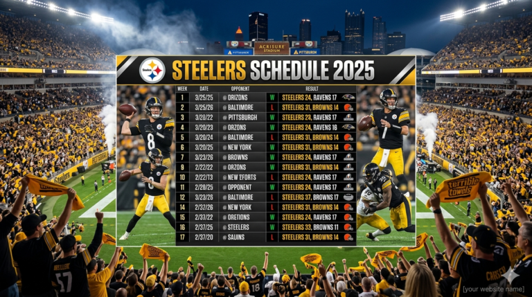 steelers schedule 2025
