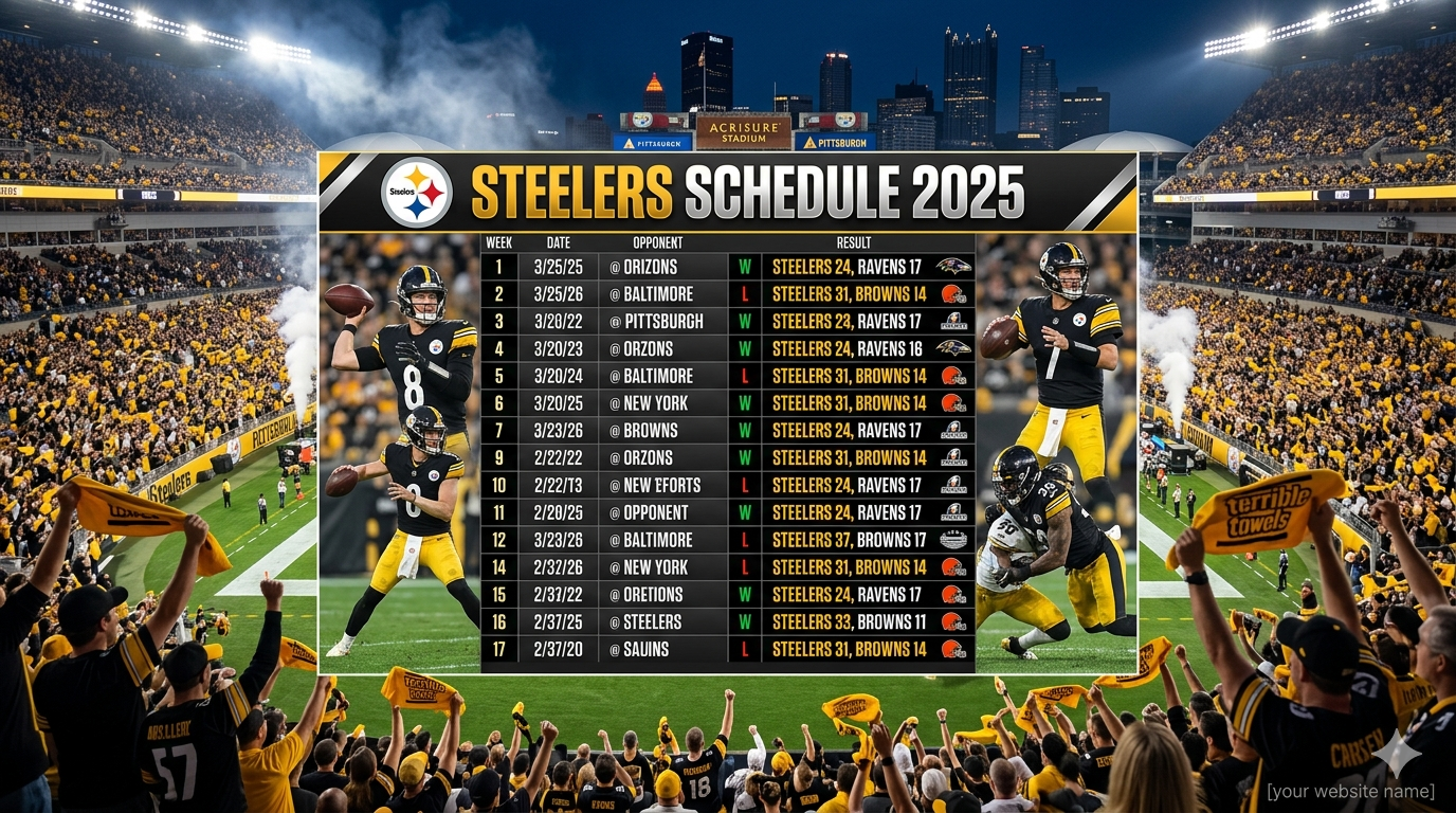 steelers schedule 2025