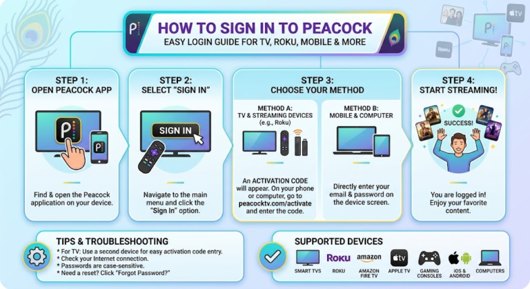 how to sign in to Peacock